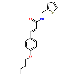 (2E)-3-[4-(3-Fluoropropoxy)phenyl]-N-(2-thienylmethyl)acrylamide Structure