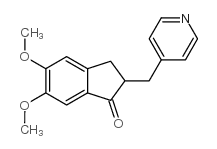 5,6-dimethoxy-2-(pyridin-4-ylmethyl)-2,3-dihydroinden-1-one Structure