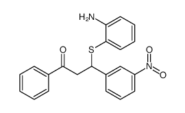 3-(2-aminophenyl)sulfanyl-3-(3-nitrophenyl)-1-phenylpropan-1-one Structure