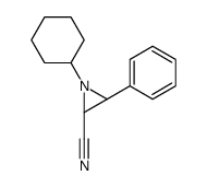 (2R,3R)-1-cyclohexyl-3-phenylaziridine-2-carbonitrile结构式