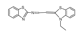 benzothiazol-2-yl-[2-(3-ethyl-3H-benzothiazol-2-ylidene)-ethylidene]-amine Structure