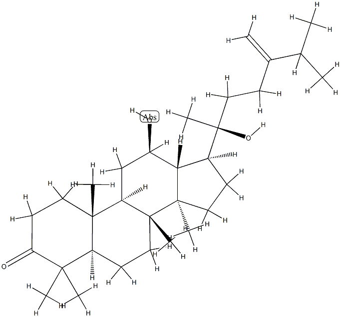 12β,20-Dihydroxy-24-methylene-5α-dammaran-3-one结构式