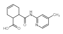 3-Cyclohexene-1-carboxylicacid,6-[[(4-methyl-2-pyridinyl)amino]carbonyl]-结构式