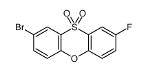 2-bromo-8-fluorophenoxathiine 10,10-dioxide结构式