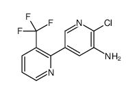 2-chloro-5-[3-(trifluoromethyl)pyridin-2-yl]pyridin-3-amine结构式