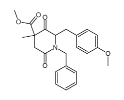 1-benzyl-2-(4-methoxy-benzyl)-4-methyl-3,6-dioxo-piperidine-4-carboxylic acid methyl ester Structure