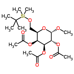 Methyl-6-O-(tert.-butyldimethylsilyl)-2,3,4-tri-O-acetyl-α-D-galactopyranoside structure