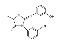 3-(3-hydroxy-phenyl)-2-(3-hydroxy-phenylimino)-5-methyl-thiazolidin-4-one结构式