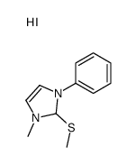 1-methyl-2-methylsulfanyl-3-phenyl-1,2-dihydroimidazol-1-ium,iodide结构式