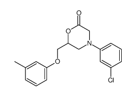 4-(3-chlorophenyl)-6-[(3-methylphenoxy)methyl]morpholin-2-one Structure