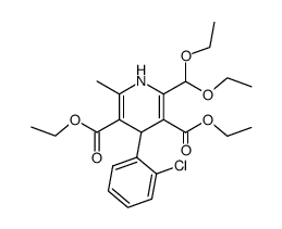 diethyl 2-methyl-4-(2-chlorophenyl)-6-diethoxymethyl-1,4-dihydropyridine-3,5-dicarboxylate Structure