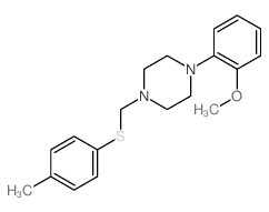 1-(2-methoxyphenyl)-4-[(4-methylphenyl)sulfanylmethyl]piperazine structure