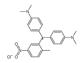 4',4''-bis-dimethylamino-2-methyl-5-nitro-tritylium, chloride结构式