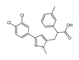 3-[5-(3,4-Dichloro-phenyl)-2-methyl-2H-pyrazol-3-yl]-2-m-tolyl-propionic acid Structure