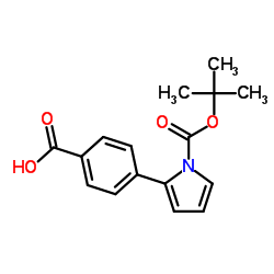 4-(1-(TERT-BUTOXYCARBONYL)-1H-PYRROL-2-YL)BENZOIC ACID结构式