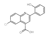 6-氯-2-(2-羟基苯基)喹啉-4-羧酸结构式