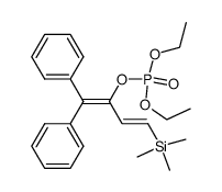 (E)-Diethyl-<1-(diphenylmethylen)-3-(trimethylsilyl)-2-propenyl>-phosphat Structure