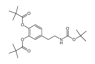 N-t-Butoxycarbonyl-O,O-dipivaloyldopamin结构式