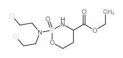 2H-1,3,2-Oxazaphosphorine-4-carboxylicacid, 2-[bis(2-chloroethyl)amino]tetrahydro-, ethyl ester, 2-oxide Structure