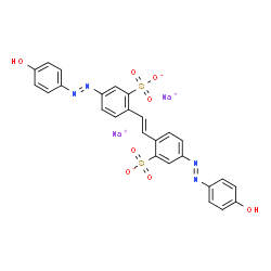 4,4'-bis[(4-hydroxyphenyl)azo]stilbene-2,2'-disulphonic acid, sodium salt structure