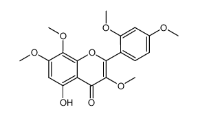 5-hydroxy-3,7,8,2',4'-pentamethoxyflavone Structure