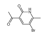 5-Acetyl-3-bromo-2-methyl-6-oxo-1,6-dihydropyridine Structure