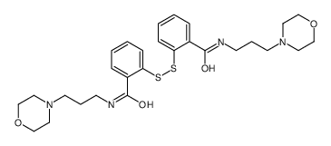 N-(3-morpholin-4-ylpropyl)-2-[[2-(3-morpholin-4-ylpropylcarbamoyl)phenyl]disulfanyl]benzamide Structure