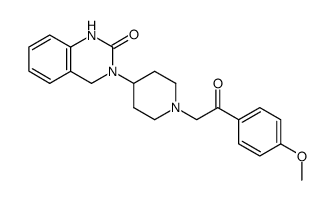 1-(4-Methoxybenzoylmethyl)-4-[3,4-dihydro-2(1H)-quinazolinon-3-yl]-piperidine Structure