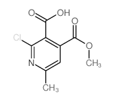 2-chloro-4-methoxycarbonyl-6-methyl-pyridine-3-carboxylic acid structure