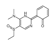 6-[6-(dimethylamino)-5-ethylsulfinyl-1H-pyrimidin-2-ylidene]cyclohexa-2,4-dien-1-one结构式