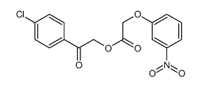 [2-(4-chlorophenyl)-2-oxoethyl] 2-(3-nitrophenoxy)acetate结构式