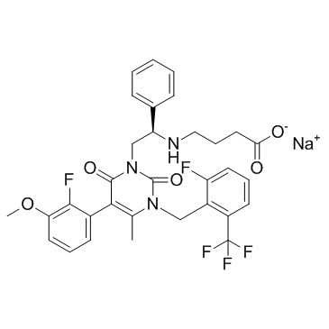 Elagolix sodium Structure