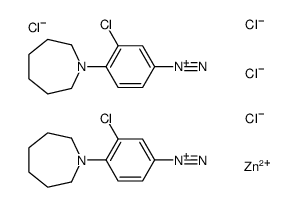 3-chloro-4-(hexahydro-1H-azepin-1-yl)benzenediazonium tetrachlorozincate (2:1) Structure