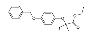 2-(4-benzyloxy-phenoxy)-2-methyl-butyric acid ethyl ester结构式