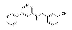 3-[[(5-pyrimidin-5-ylpyridin-3-yl)amino]methyl]phenol Structure