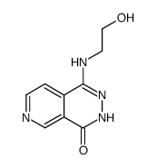 1-(2-hydroxyethylamino)pyrido(3,4-d)pyridazine-4(3H)-one结构式