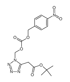 tert-butyl (1-(((((p-nitrobenzyl)oxy)carbonyl)oxy)methyl)tetrazol-5-yl)acetate Structure