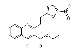 4-Hydroxy-2-[(E)-2-(5-nitro-furan-2-yl)-vinyl]-quinoline-3-carboxylic acid ethyl ester Structure