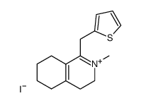 2-methyl-1-(thiophen-2-ylmethyl)-3,4,5,6,7,8-hexahydroisoquinolin-2-ium iodide Structure