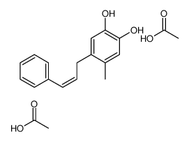 acetic acid,4-methyl-5-(3-phenylprop-2-enyl)benzene-1,2-diol Structure