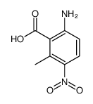 Benzoic acid, 6-amino-2-methyl-3-nitro- (9CI)结构式