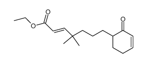 6-(6-ethoxycarbonyl-4,4-dimethylhex-5-enyl)cyclohex-2-enone结构式