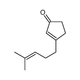 3-(4-methylpent-3-enyl)cyclopent-2-en-1-one Structure