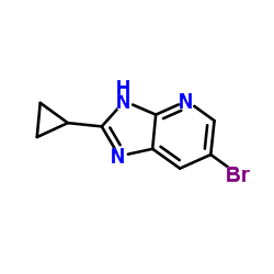 6-Bromo-2-cyclopropyl-1H-imidazo[4,5-b]pyridine结构式