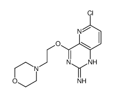 6-chloro-4-(2-morpholin-4-ylethoxy)pyrido[3,2-d]pyrimidin-2-amine结构式