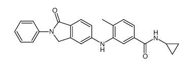 N-Cyclopropyl-4-methyl-3-(1-oxo-2-phenyl-2,3-dihydroisoindol-5-ylamino)benzamide Structure