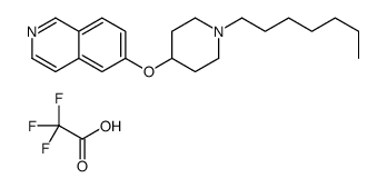 6-(1-heptylpiperidin-4-yl)oxyisoquinoline,2,2,2-trifluoroacetic acid Structure