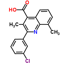 2-(3-Chlorophenyl)-3,8-dimethyl-4-quinolinecarboxylic acid picture