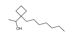 1-(1-hydroxyethyl)-1-heptylcyclobutane Structure