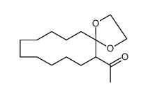 12-acetyl-1,4-dioxaspiro(4.11)pentadecane结构式